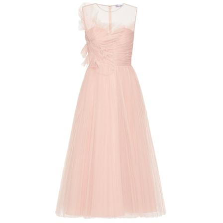 RED Valentino Tulle Kjole featuring draped bodice Pink, Dame