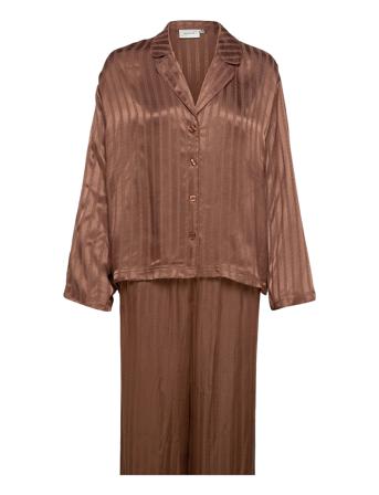 Birgitgz Ls Duo Suit Pyjamas Brun Gestuz