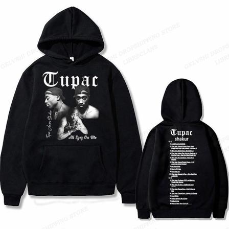 Tupac 2pac Hoodie Herr Dam Mode Hoodies Barn Hip Hop Hoodies Kvinnor Sweatkläder Pojkjackor Rapper Sweatkläder Shakur Tracksuits Punk S 2DF504994-