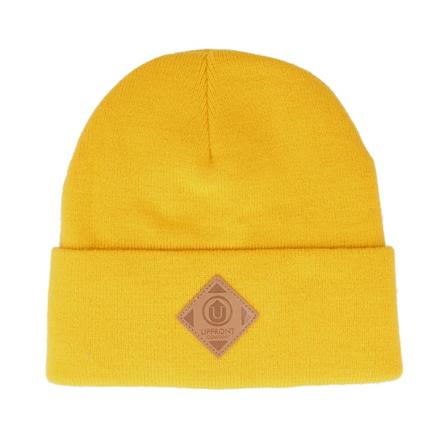 Upfront - Keltainen cuff Beanie - Official UF Fold Beanie Empire Yellow Cuff @ Hatstore