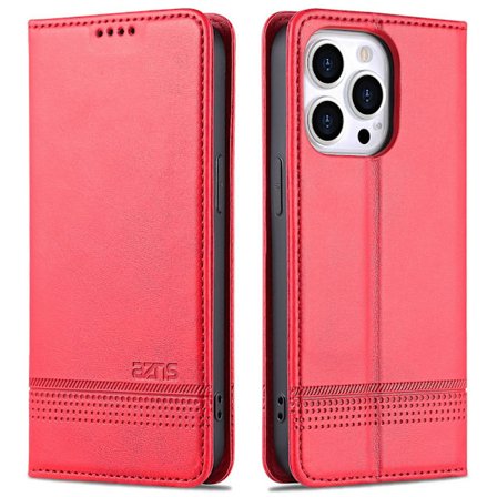 För Iphone 15 Pro Max Pu Läderplånbok Cover Stativ Case