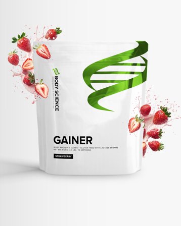 2 x Gainer - 1,5 kg - Strawberry - Body Science Gainer - Viktökning, Bulkning