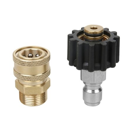 Høytrykksvasker Adaptersett M22 14/15mm til 3/8inch Hurtigkobling Frakobling Fittings Vaskerslange Gjengesett Tilbehør