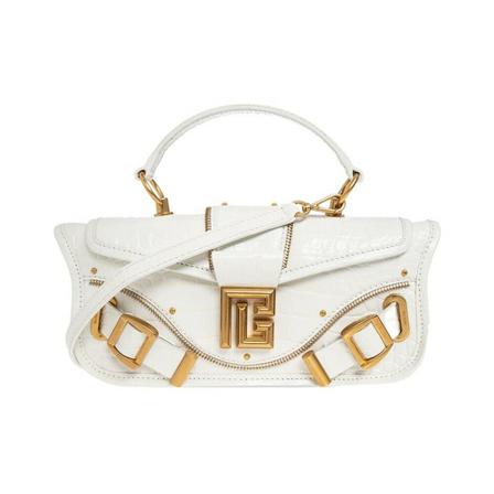 Balmain, Blaze bag Wit, Dames, Maat:ONE Size,leer