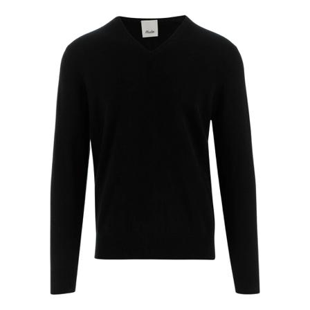 Allude V-neck Strik Sort, Herre Strik