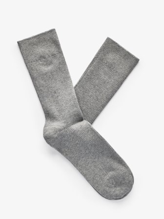 John Henric Men's Graue Gerippte Socken Size Onesize