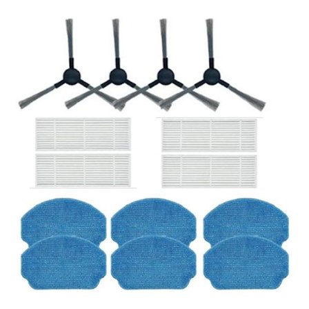 4 st filter, sidoborste och moppduk till BR150 BR151/ BR150 BR151 / BR150 BR151 robotdammsugare [DB]