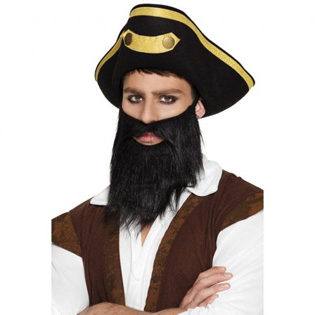 Piratskjegg Svart