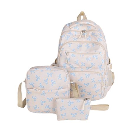 3 stk. rygsække med stor kapacitet, afslappede dagsrygsække, studerende skoletaske, æstetiske rygsæksæt, simpel rygsæk, rejsetaske, rød