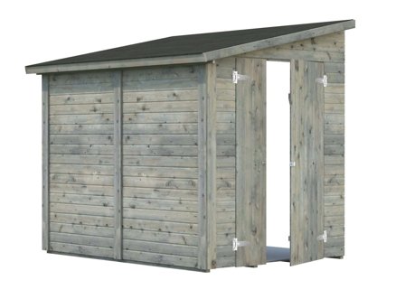 Palmako Mia Förråd 3,7 m²/inv. 3,4 m², grå impregnerad, Stugor & förråd