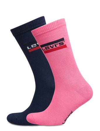 Levis Regular Cut Sprtwr Logo 2P Underwear Socks Regular Socks Rosa Levi ́s