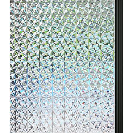 Vindusvernfilm 3D-diamantmønster Vinyl ikke-klebende statisk klebende dekorativ vindusfilm Varmekontroll Anti-UV-glassdørfilmer for hjemmekjøkken