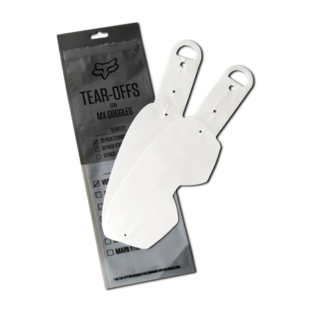 Tear-Offs FOX MX20 Airspace/Main Std Pack Klar