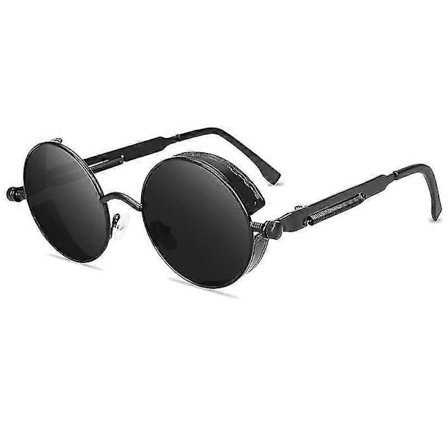 Steampunk Solbriller Vintage Retro Menn Kvinner Sirkel Cyberpunk Briller