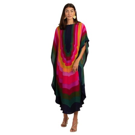 Kvindes Regnbue Plus Size Strandskjorte Kjole