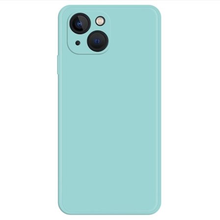 Skråt, gummicover cover til iPhone 13 - Cyan