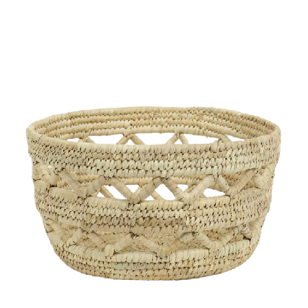 A World of Craft PALM ZIGZAG Korg Förvaring Unisex Beige Ø 26 cm