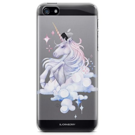 Bjornberry iPhone 5/5S/SE TPU Skal - Vattenfärg Enhörning
