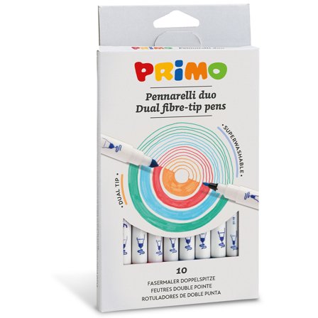 Primo Feutres à pointe fibre Dual Lot de 10