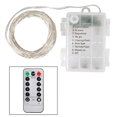 USB Kobbertråd LED Lyskæde Festlig Lys Ornament med Fjernbetjening Farverig 3 Meter