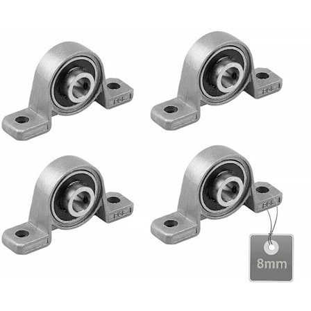 4 stk. pudebloklejer, kugleleje, kuglelejer, zinklejeringer, pudebloklejer, kuglelejer, med massiv støbejernsbase (S