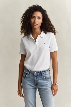 GANT Damen Piqué Poloshirt (XL) Weiß