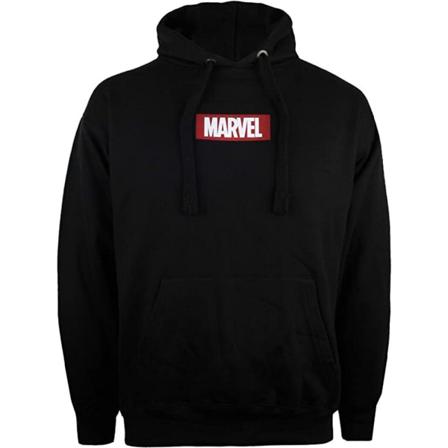 Marvel Herr Box Logo Hoodie S Svart