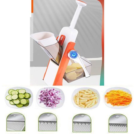 1 kappaleen sarja (oranssi [raastettu + viipaloitu + kuutioitu + suikaleet]) Monitoiminen