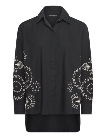 French Connection | Cambria Cotton Embroidered Top | S