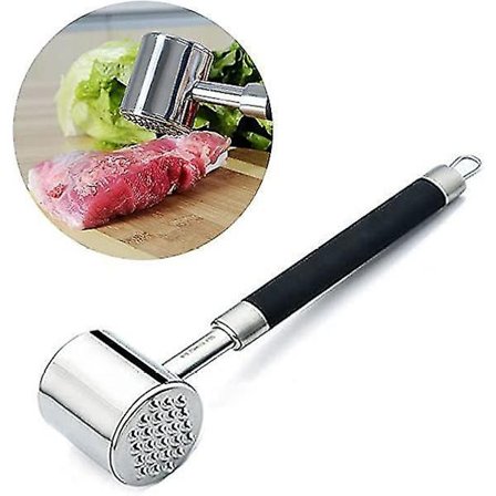 Kjøttmører i rustfritt stål med langt håndtak