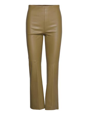 Slkaylee Pu Kickflare Pants Trousers Leather Leggings/Bukser Grønn Soaked In Luxury