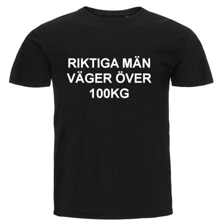 T-shirt - Riktiga män väger över 100 kg 4XL