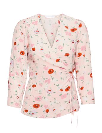 Britt Wrap Blouse Aop 10864 Pink Samsøe Samsøe