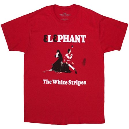 The White Stripes Unisex Vuxen Elefant T-Shirt S Röd
