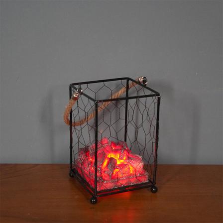 Retro Lampa Led Halloween Ornament Imitation Charcoal Square