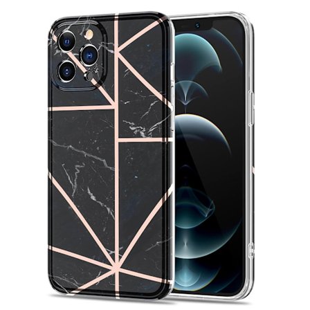 BOOM - Grid iPhone 12 Pro Max Skal - Svart Marmor