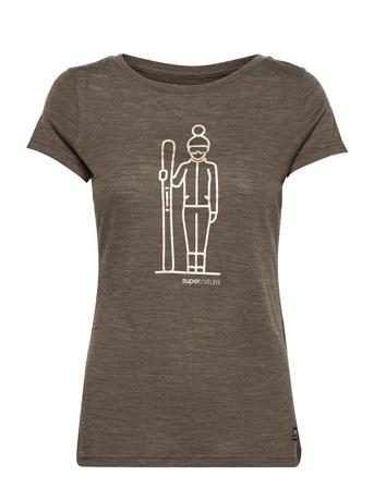 W Skieuse Tee T-shirt Top Brun Super.natural