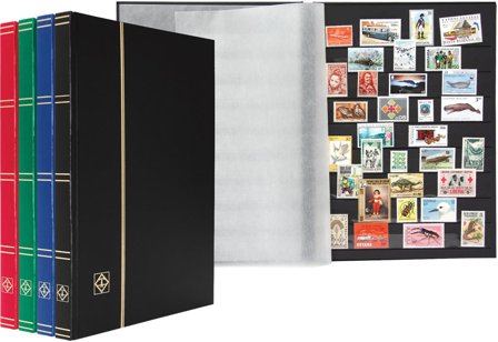 BASIC indstiksbog - A4 - 32 sorte sider - tilfældige farver - Leuchtturm