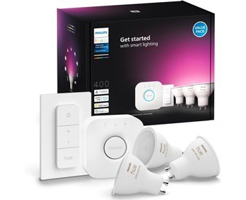 Philips-HueWCA 4.2W GU10 3set sw EU-Startpakke med 3-pak Philips Hue LED-lys-Smart home-Philips Hue
