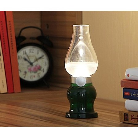 Kreativ vintage nostalgi stil kontroll nattbord liten nattlampe parafinlampe innendørs utendørs