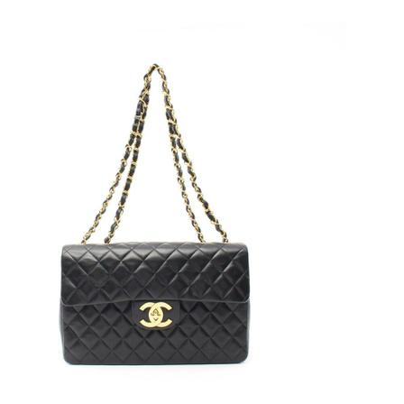 Chanel Vintage Pre-owned Shoulder Väska svart, Dam Vintage Väskor, Dam, Storlek: ONE SIZE