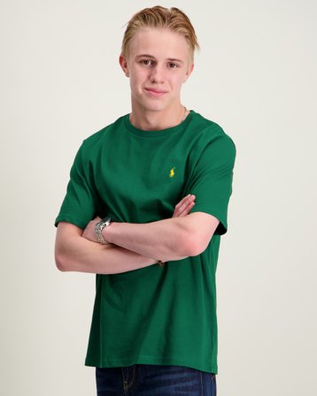 Polo Ralph Lauren Cotton Jersey Crewneck Tee Vihreä T-paidat Pojat - Kids Brand Store