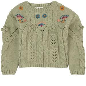 Kids - Louise Misha Khaki Georgette Knit Sweater 8 Years - Jumpers and knitwear - 8 years - Green