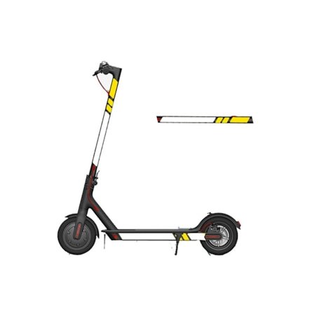 Hjulnav-beskyttende reflekterende klistermærker til Xiaomi Mijia M365 elektrisk scooter Natsikkerhedsadvarselsmærkat