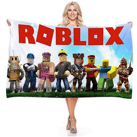 75 x 150 cm Roblox Strandhåndklær Mikrofiber Svømme Badehåndklær Tepper Håndklær