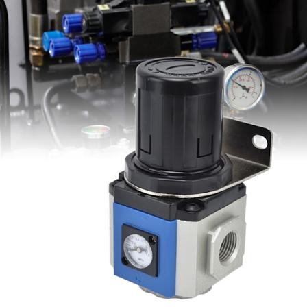 Lufttryksregulator 0,05~0,9mpa 20‐130Psi Justerbar Kontrolventil med Beslag GR400‐15 PT1/2