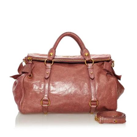 Miu Miu Pre-owned, Pre-owned Leather handbags Roze, Dames, Maat:ONE Size