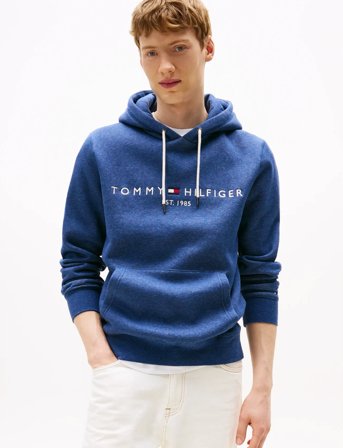 Tommy Hilfiger Tommy Logo Hoody - Blue - S