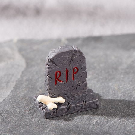 Ny Mini 3D Skrekk Halloween Raven Gravstein Hodeskalle Serie Resin