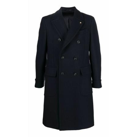 Lardini, Double-Breasted Coats Blauw, Heren, Maat:L